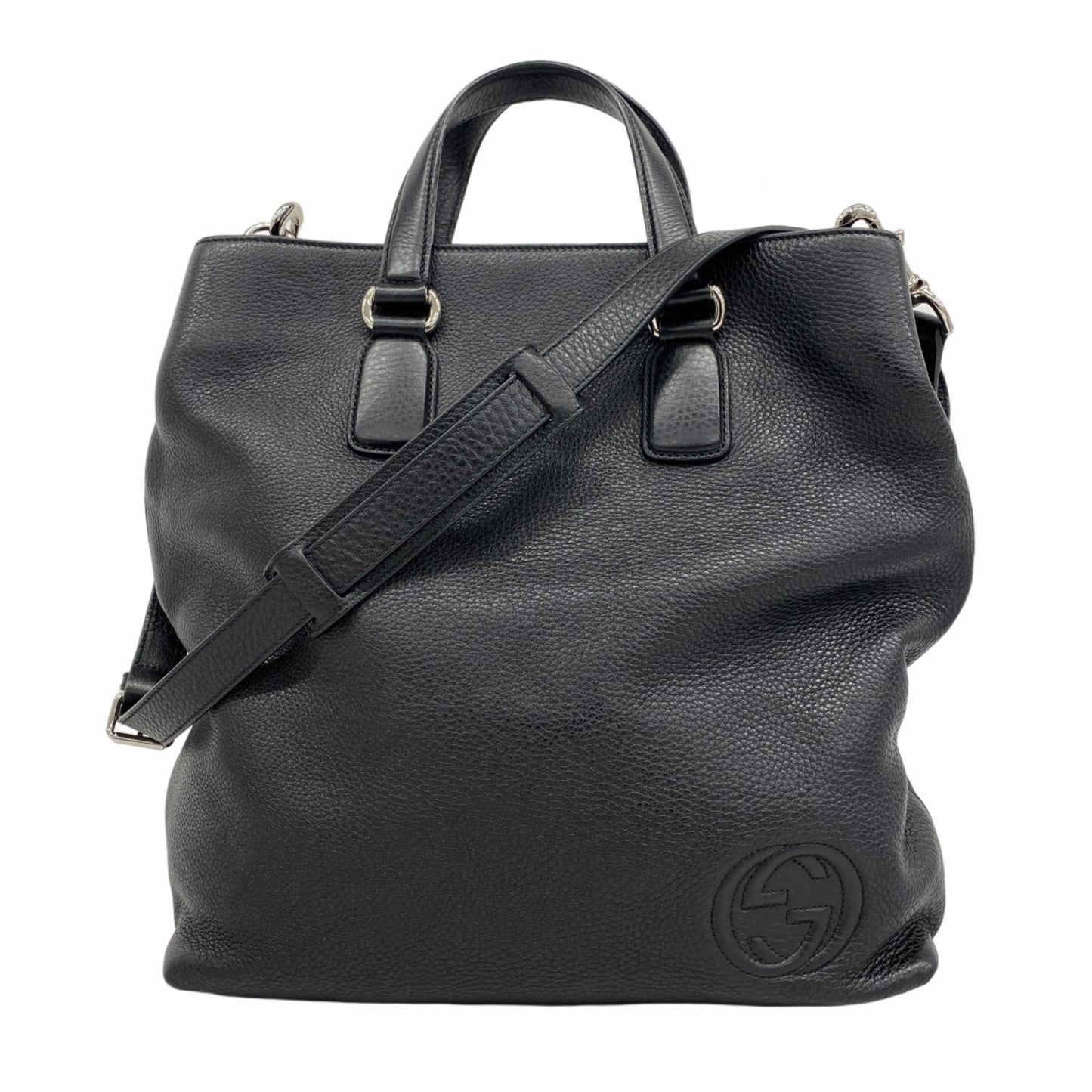 Gucci Black Leather Tote Bag (Pre-Owned)