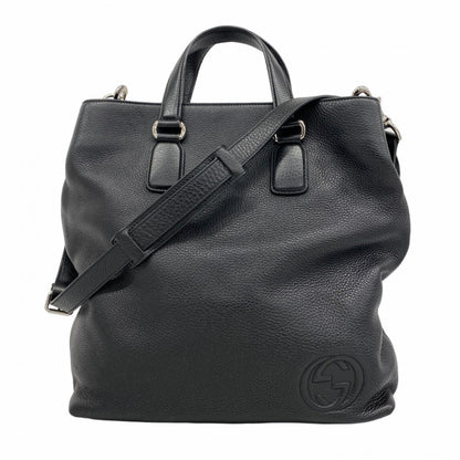 Gucci Black Leather Tote Bag (Pre-Owned)