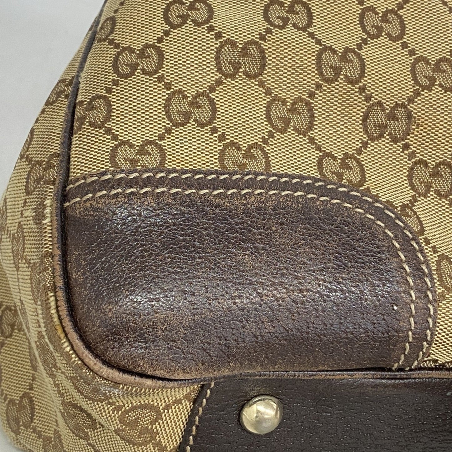 Gucci Brown Canvas Tote Bag (Pre-Owned)