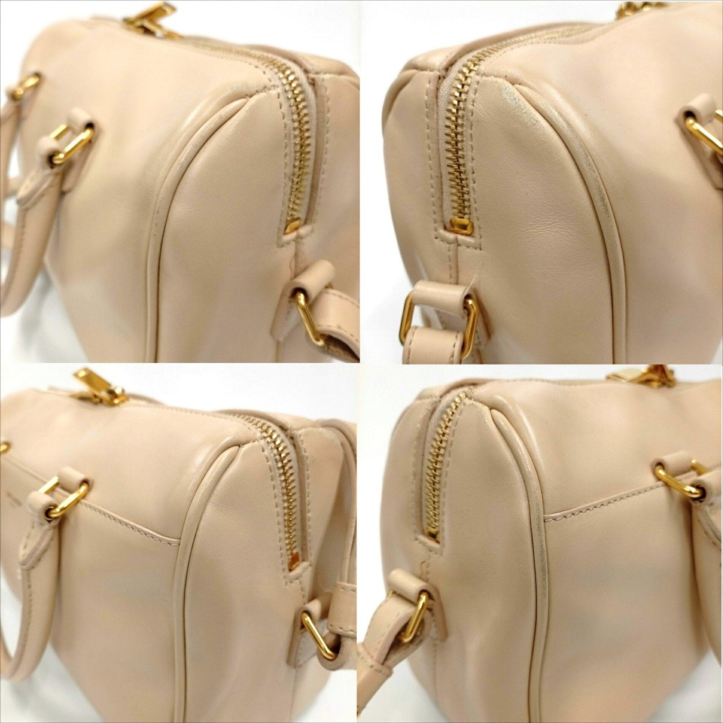 Yves Saint Laurent Beige Leather Handbag Shoulder Bag (Pre-Owned)