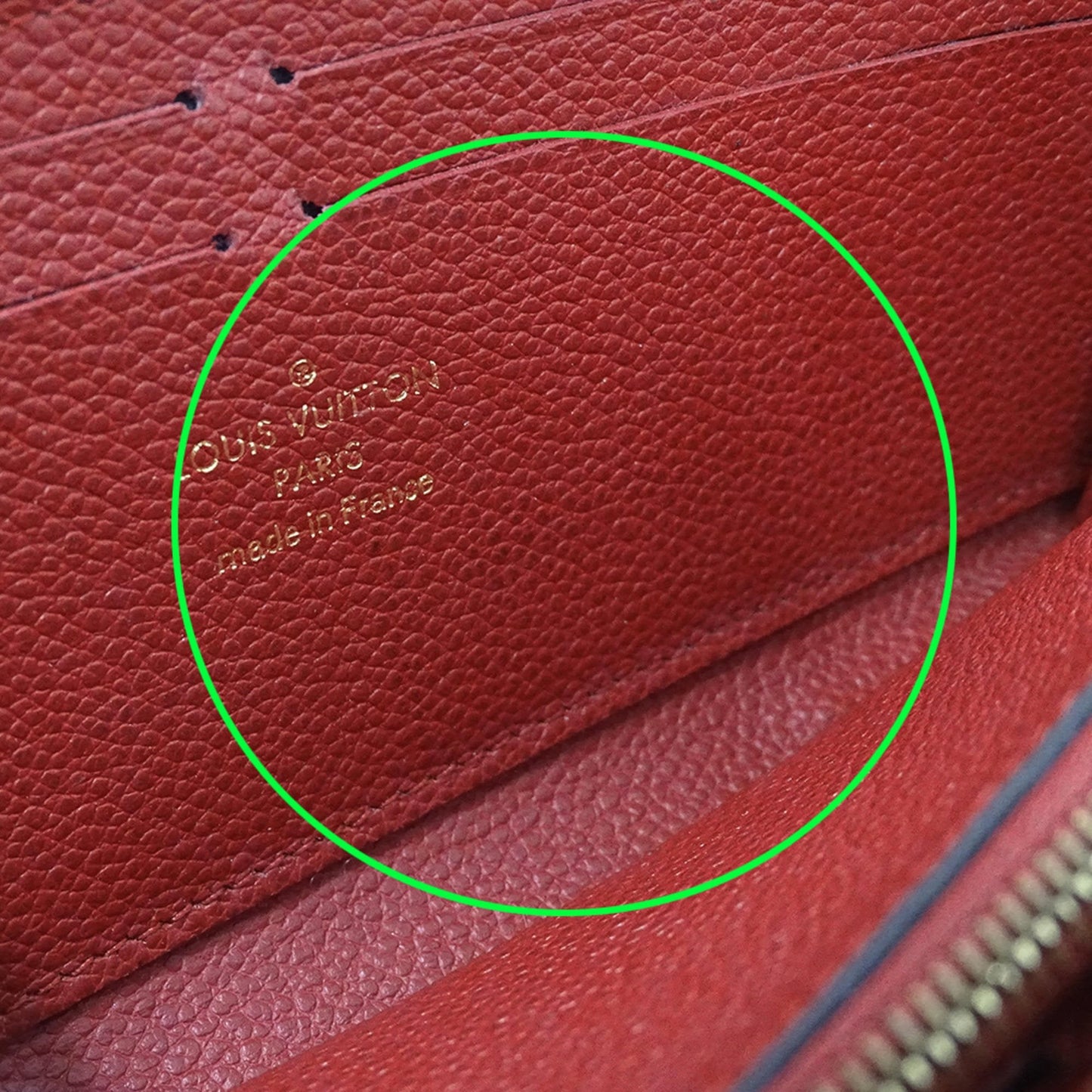 Louis Vuitton Cerise Red Color Monogram Empreinte Long Wallet (Bi-Fold) (Pre-Owned)