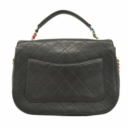 Chanel Black Grained Calfskin Shoulder Bag (Pre-Owned)