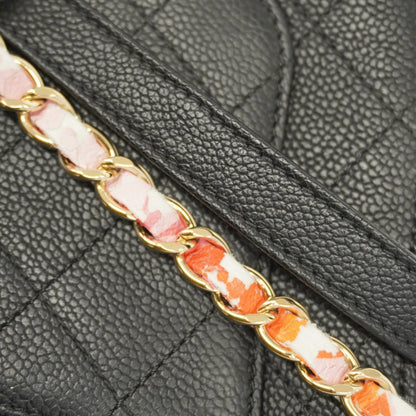 Chanel Black Grained Calfskin Handbag (Pre-Owned)