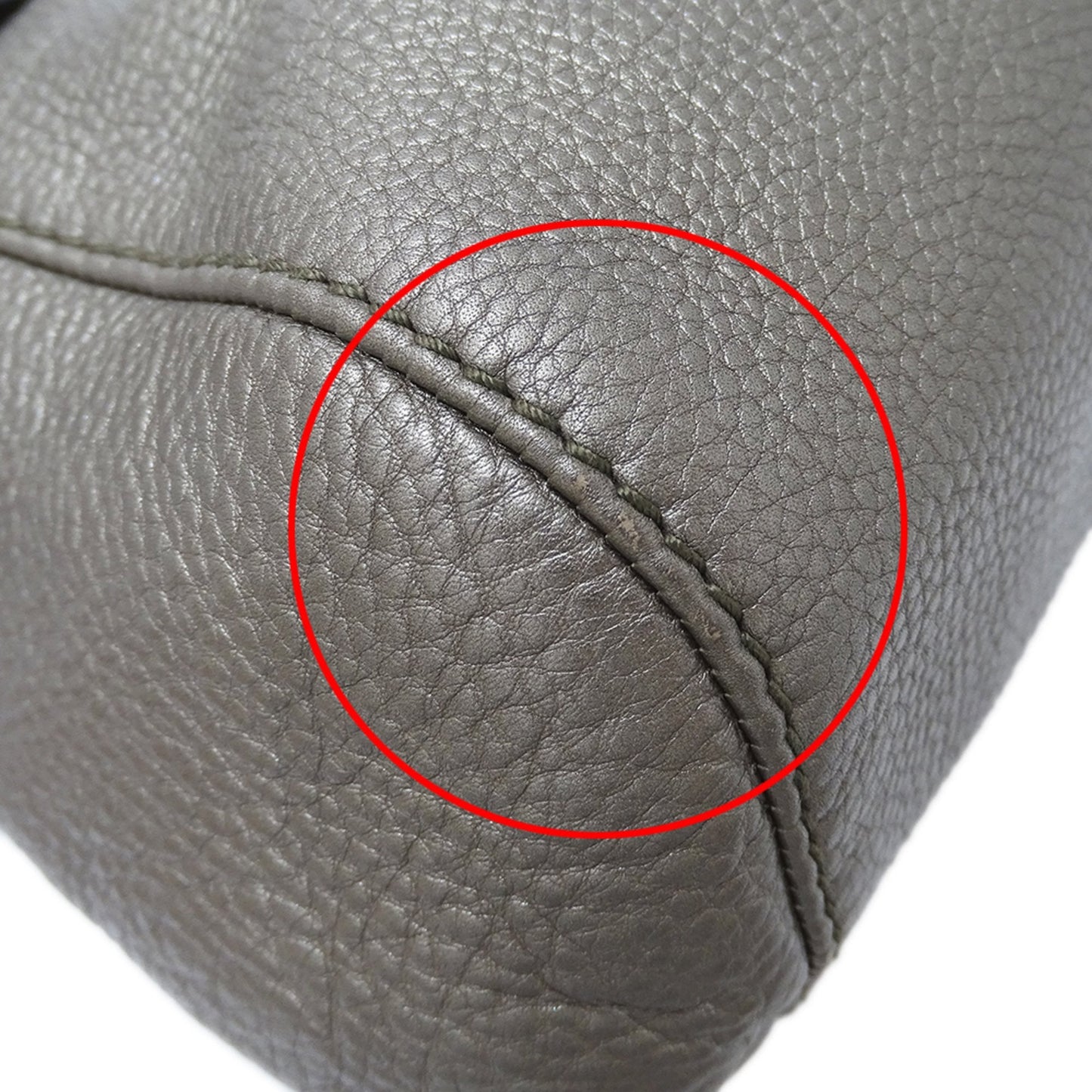 Gucci Bronze Metallic Gray Leather Shoulder Bag (Pre-Owned)