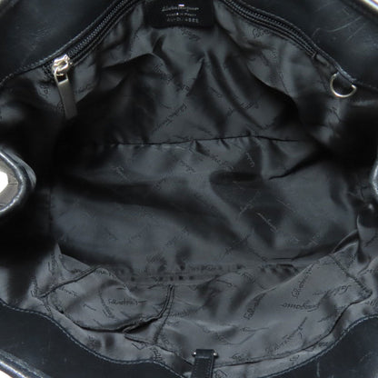 Salvatore Ferragamo Black Leather Tote Bag (Pre-Owned)