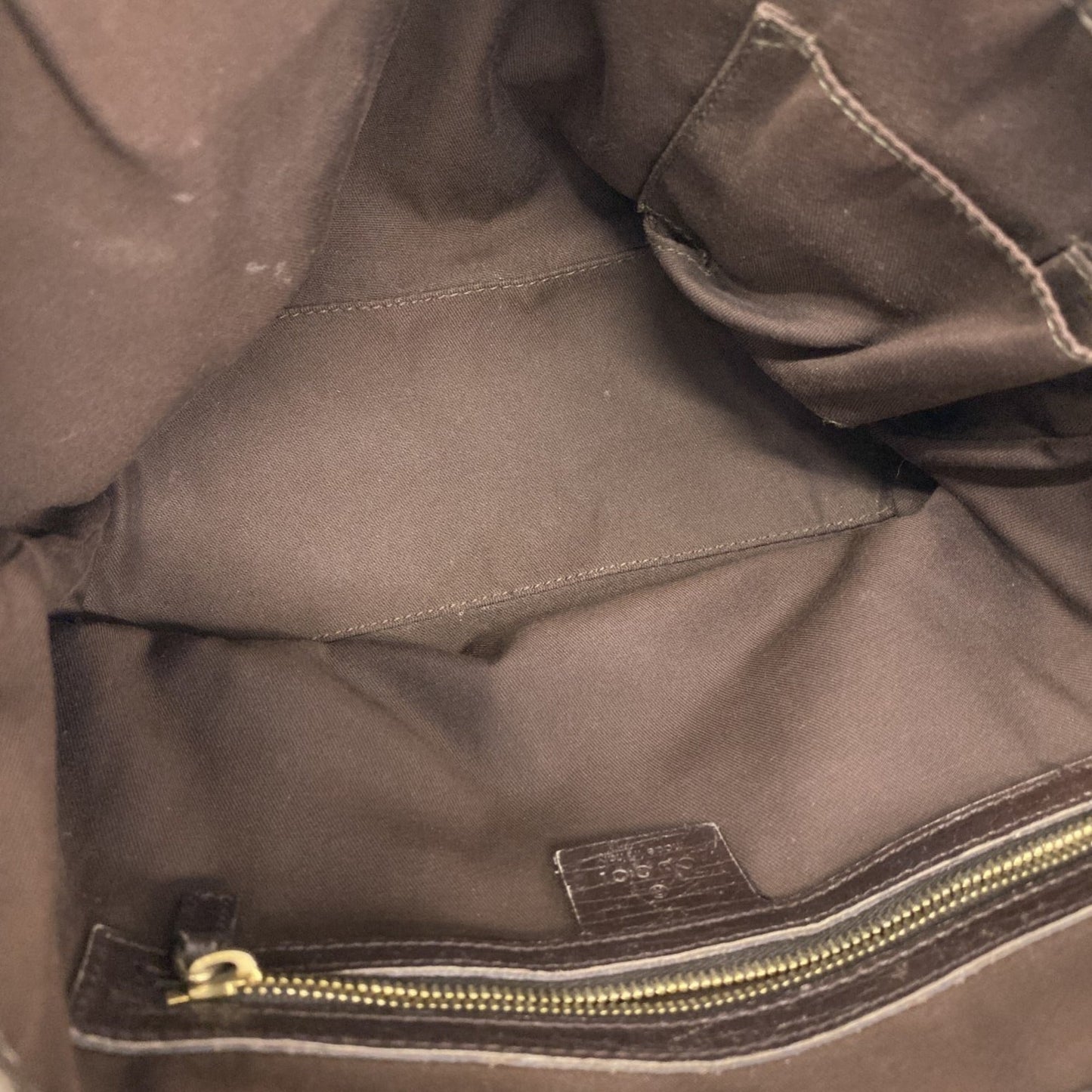 Gucci Brown Canvas Handbag (Pre-Owned)