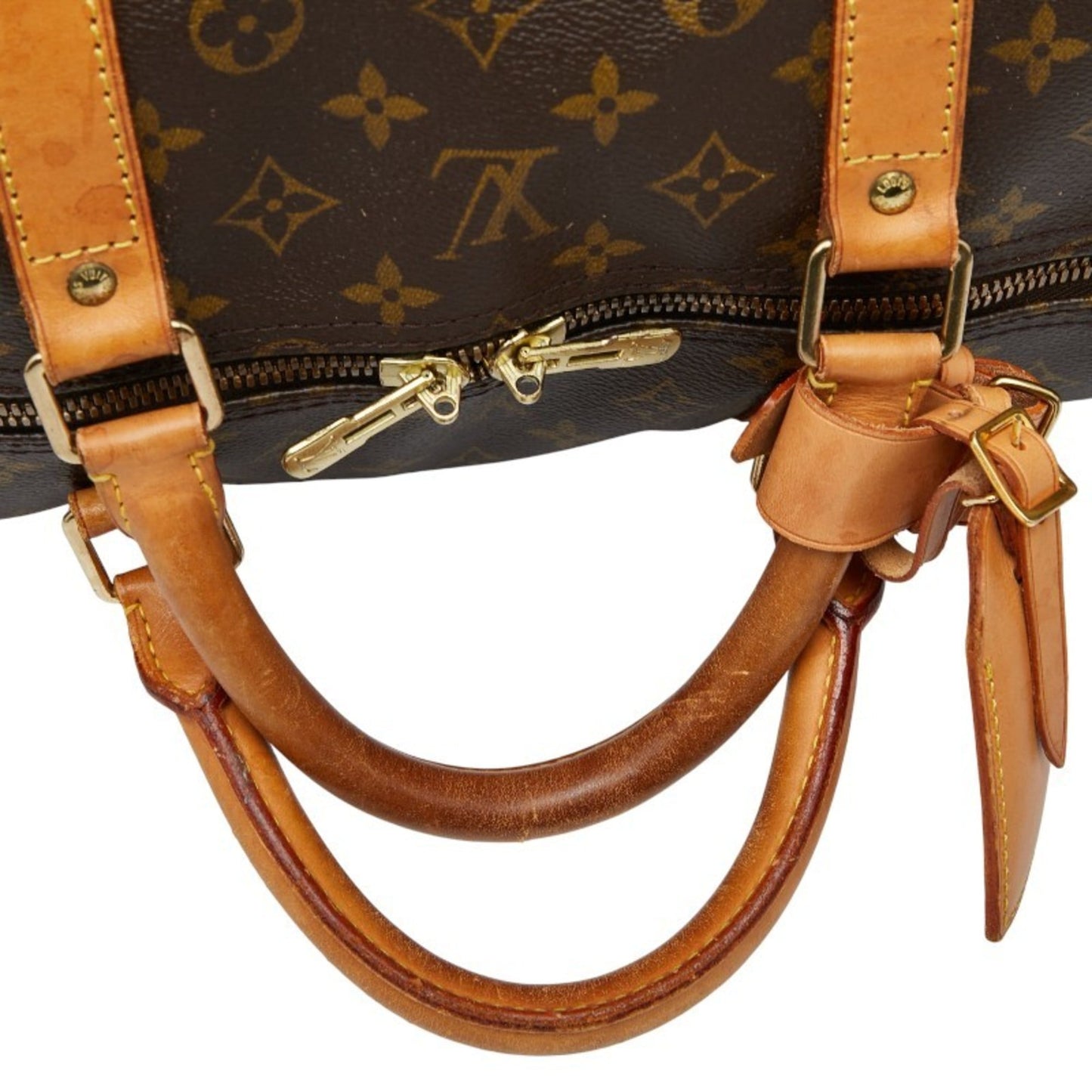 Louis Vuitton Brown Pvc Leather Boston Bag Shoulder Bag (Pre-Owned)