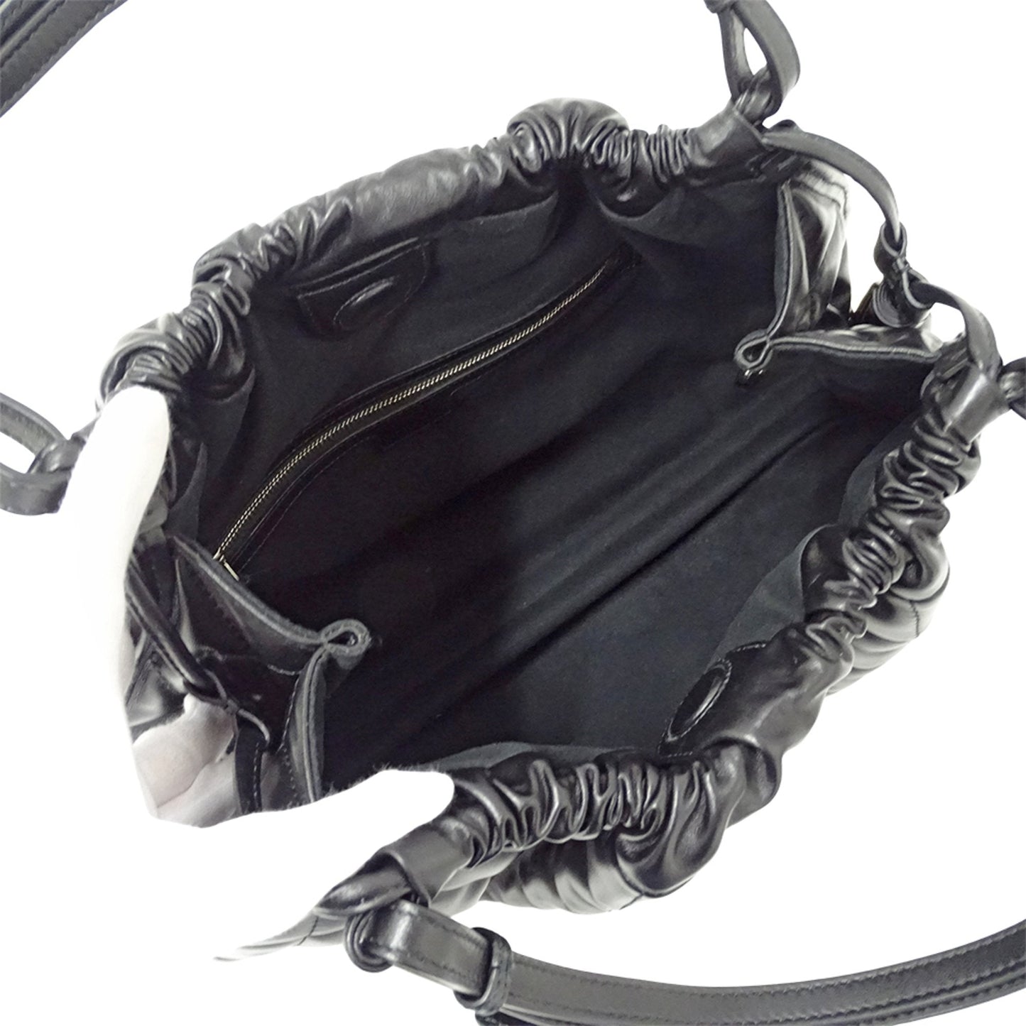 Gucci Black Leather Shoulder Bag Tote Bag (Pre-Owned)