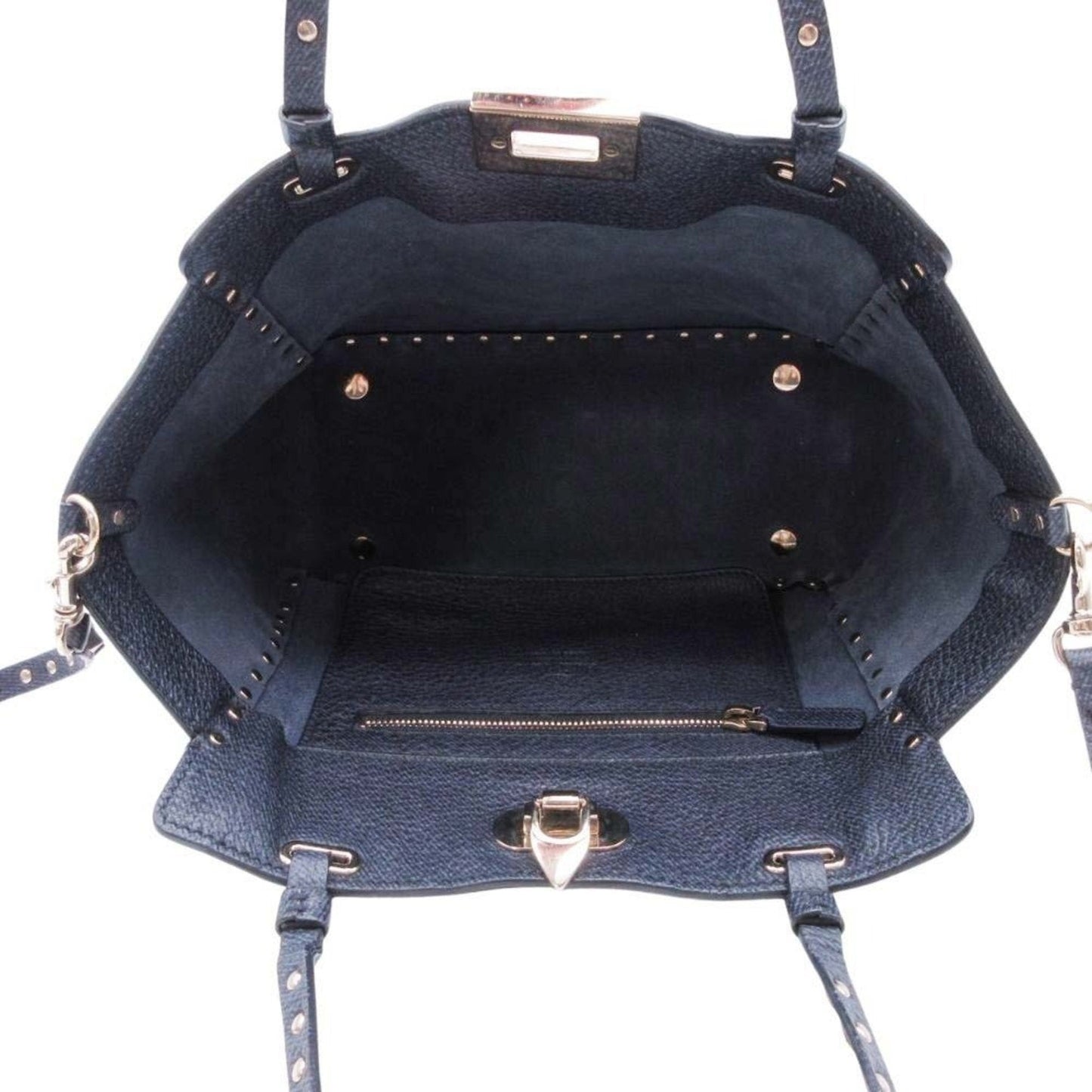 Valentino Garavani Navy Handbag Tote Bag (Pre-Owned)
