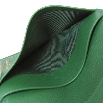 Salvatore Ferragamo Gancini Green Leather Wallet (Bi-Fold) (Pre-Owned)