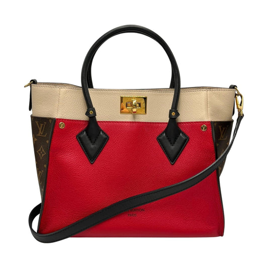 Louis Vuitton Brown Red Color Rouge Monogram Leather Handbag (Pre-Owned)