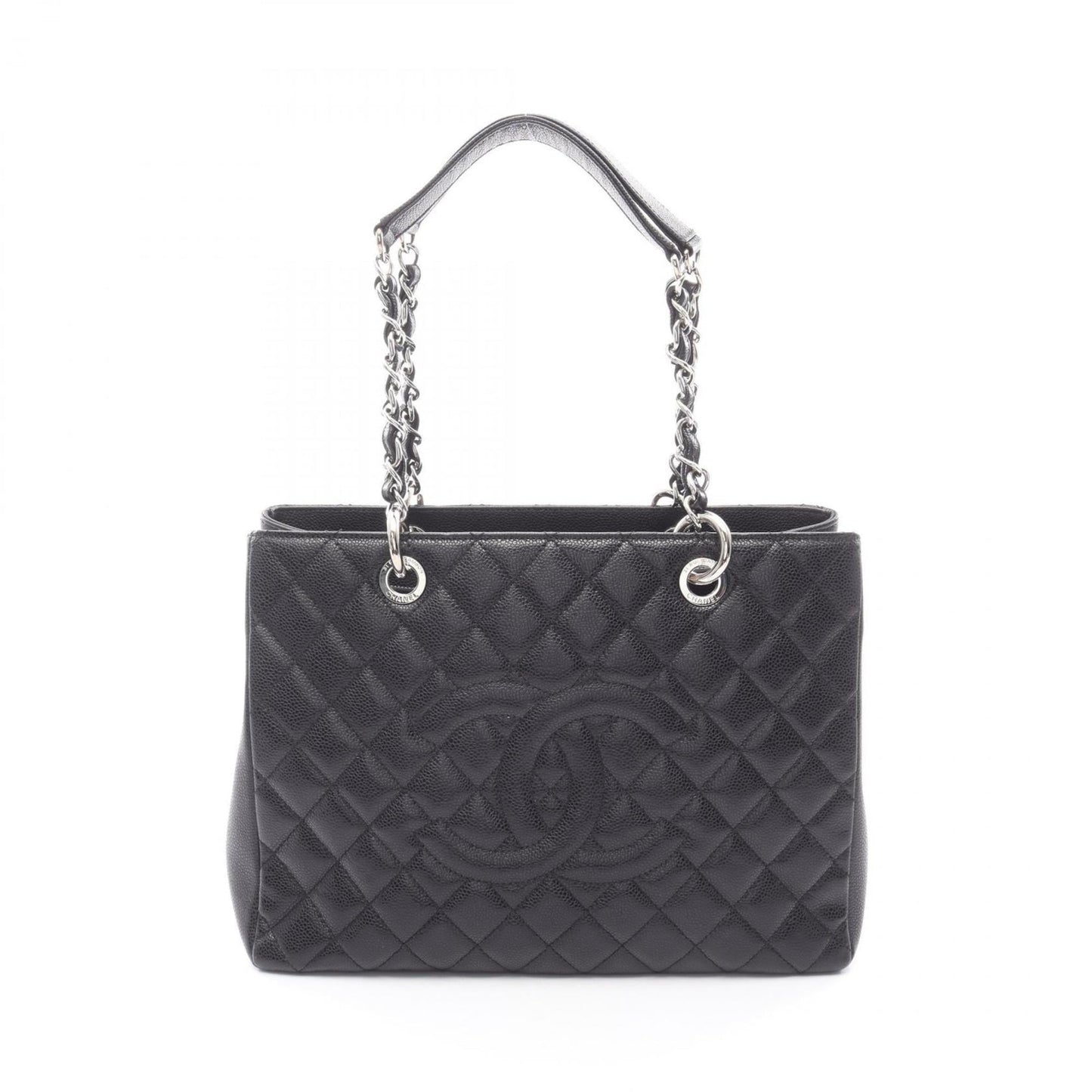 Chanel Black Grained Calfskin Tote Bag (Pre-Owned)