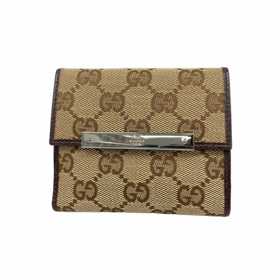 Gucci Brown Canvas Wallet (Bi-Fold) (Pre-Owned)