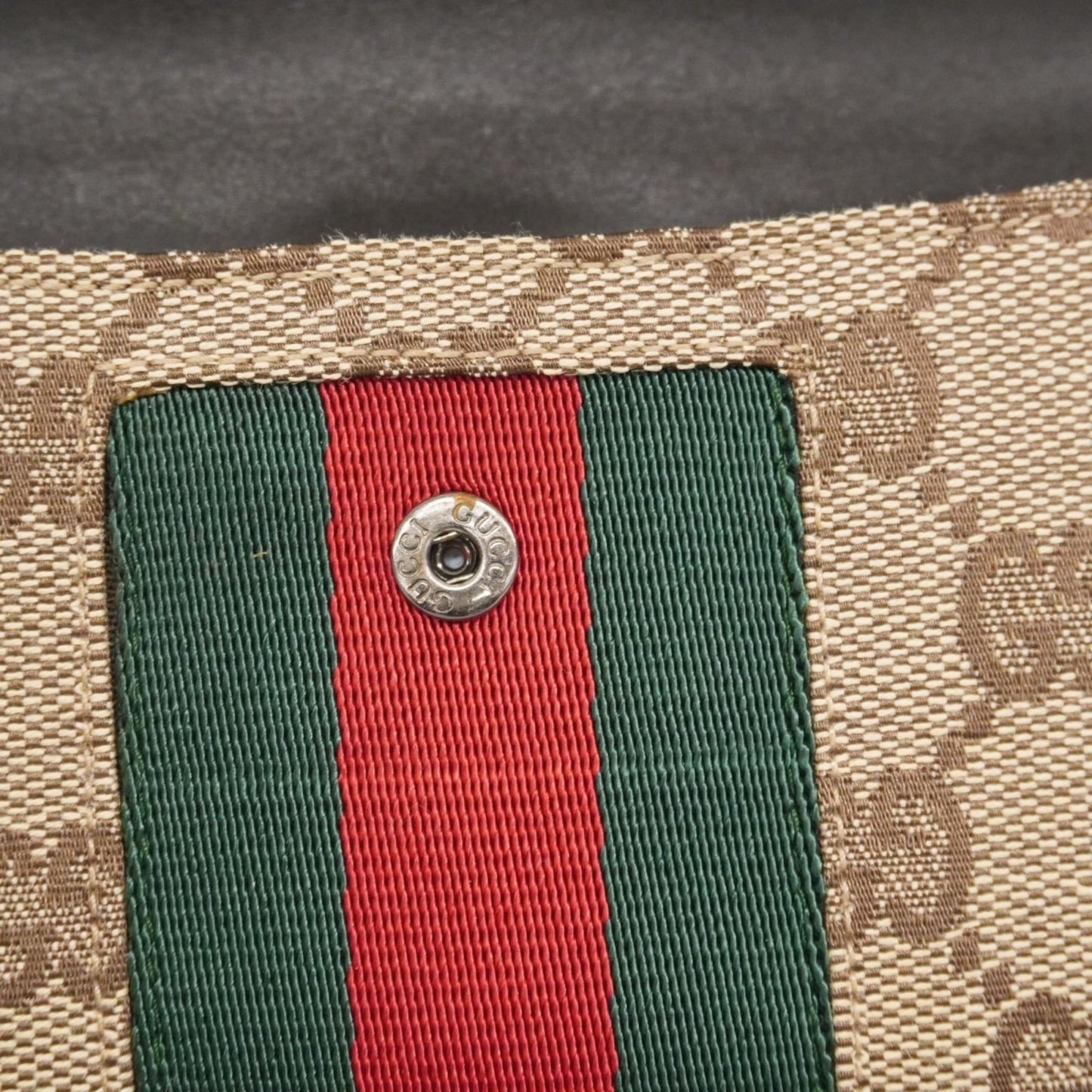 Gucci Brown Canvas Long Wallet (Bi-Fold) (Pre-Owned)