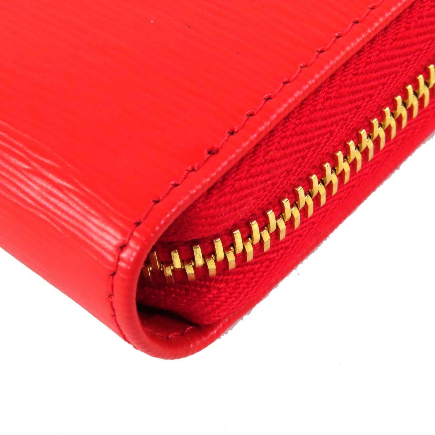 Prada Lacca Red Color Leather Long Wallet (Bi-Fold) (Pre-Owned)