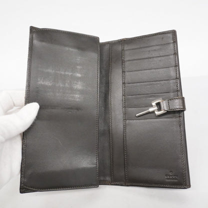 Gucci Brown Canvas Long Wallet (Bi-Fold) (Pre-Owned)