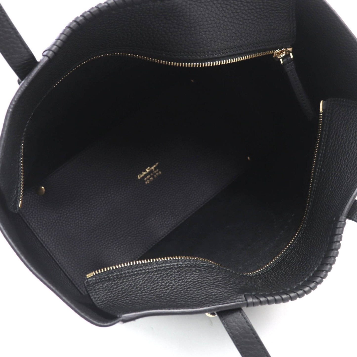 Salvatore Ferragamo Black Leather Tote Bag (Pre-Owned)