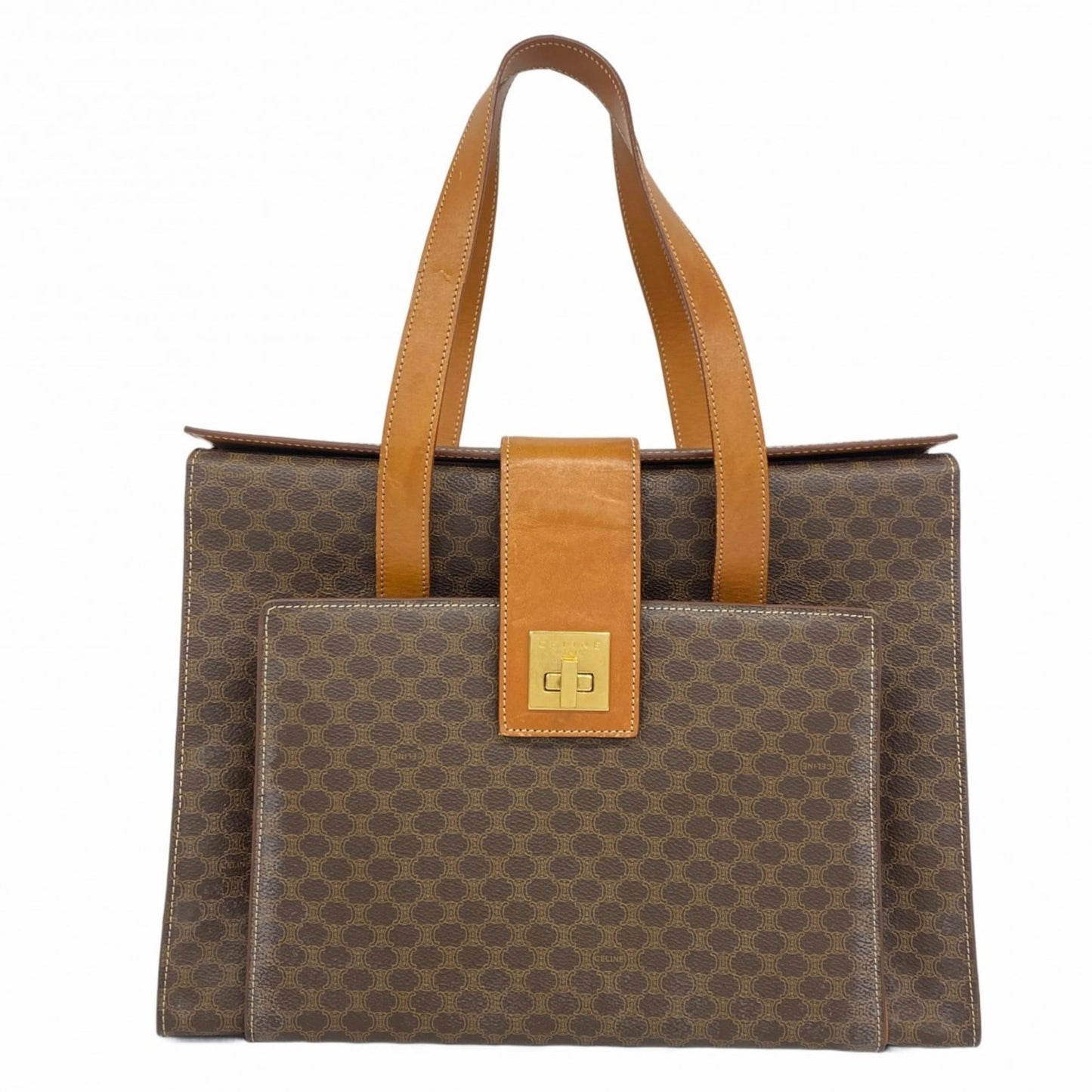 Celine Brown Pvc Tote Bag (Pre-Owned)