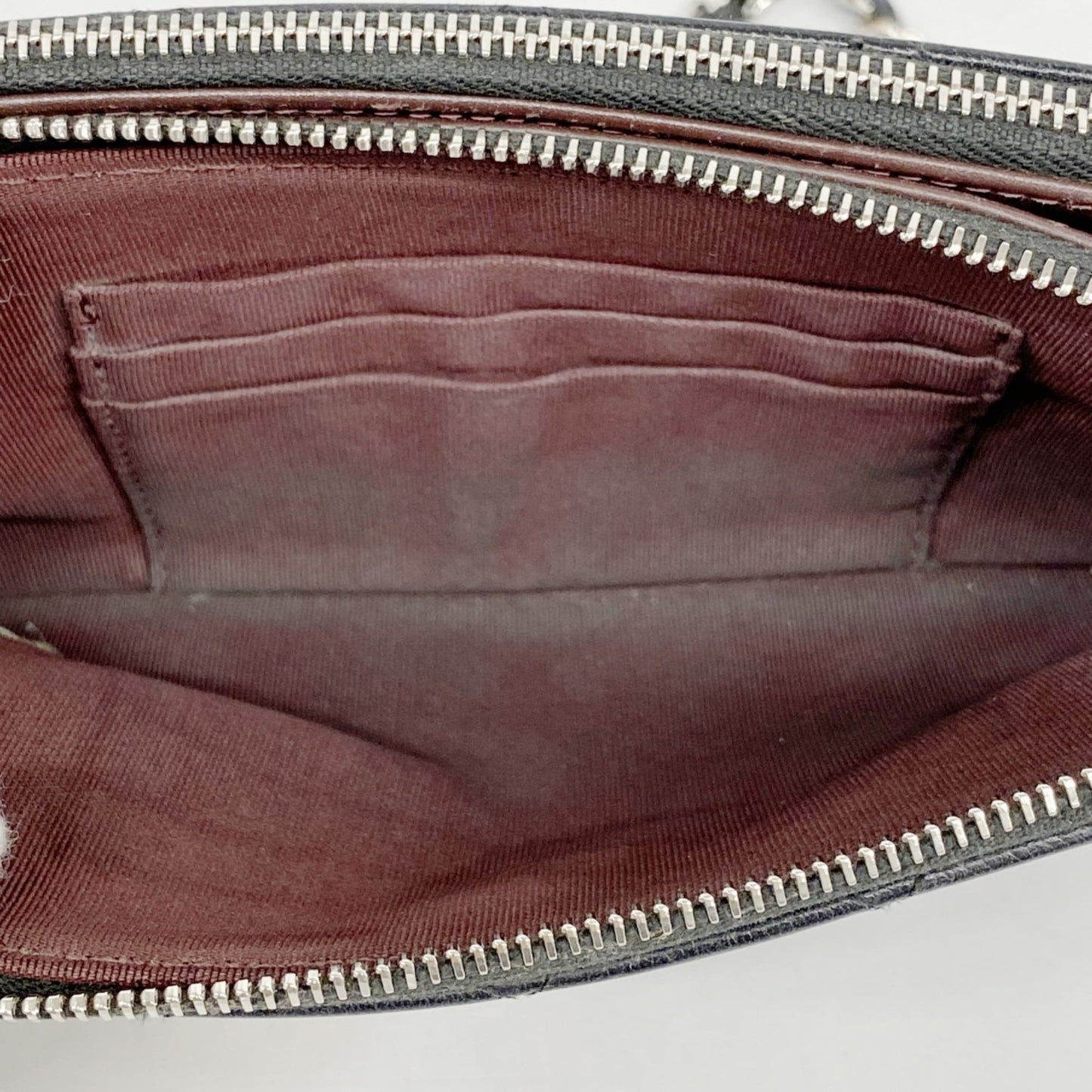 Chanel Black Grained Calfskin Chain/Shoulder Wallet (Pre-Owned)