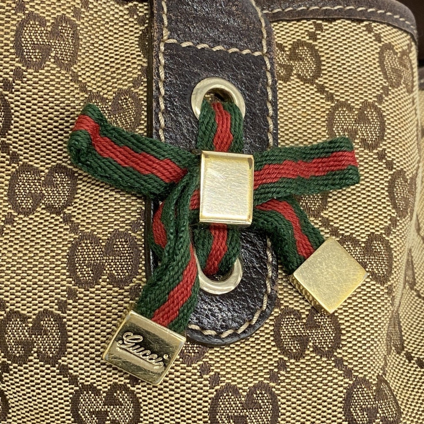 Gucci Brown Canvas Tote Bag (Pre-Owned)