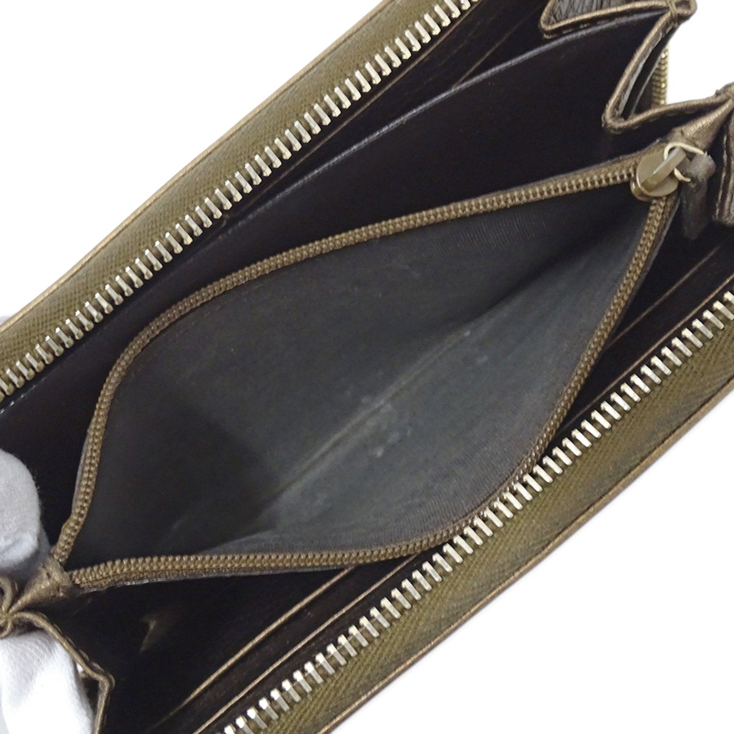 Gucci Bronze Brown Leather Long Wallet (Bi-Fold) (Pre-Owned)