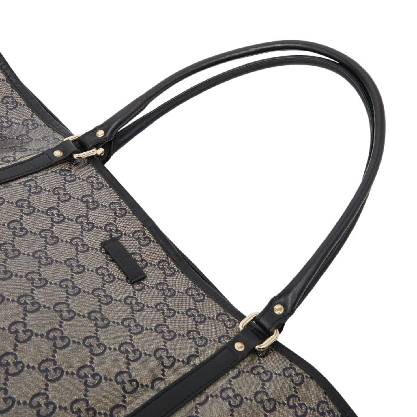 Gucci Black Gray Pvc Leather Tote Bag (Pre-Owned)