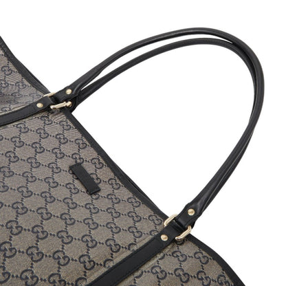 Gucci Black Gray Pvc Leather Tote Bag (Pre-Owned)