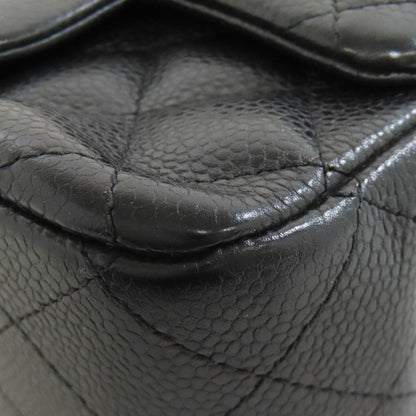 Chanel Matelasse Black Leather Shoulder Bag (Pre-Owned)