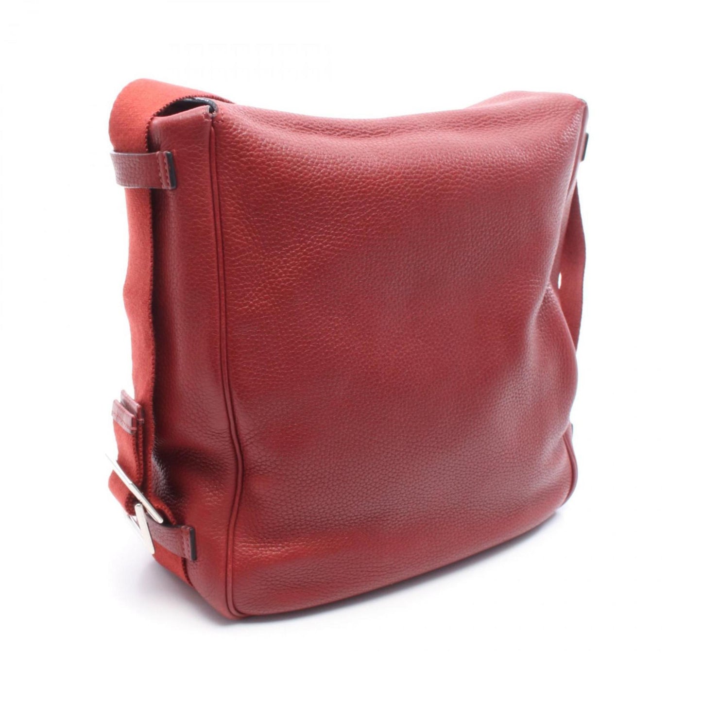 Hermes Red Color Rouge Garance Taurillon Clemence Leather Shoulder Bag (Pre-Owned)