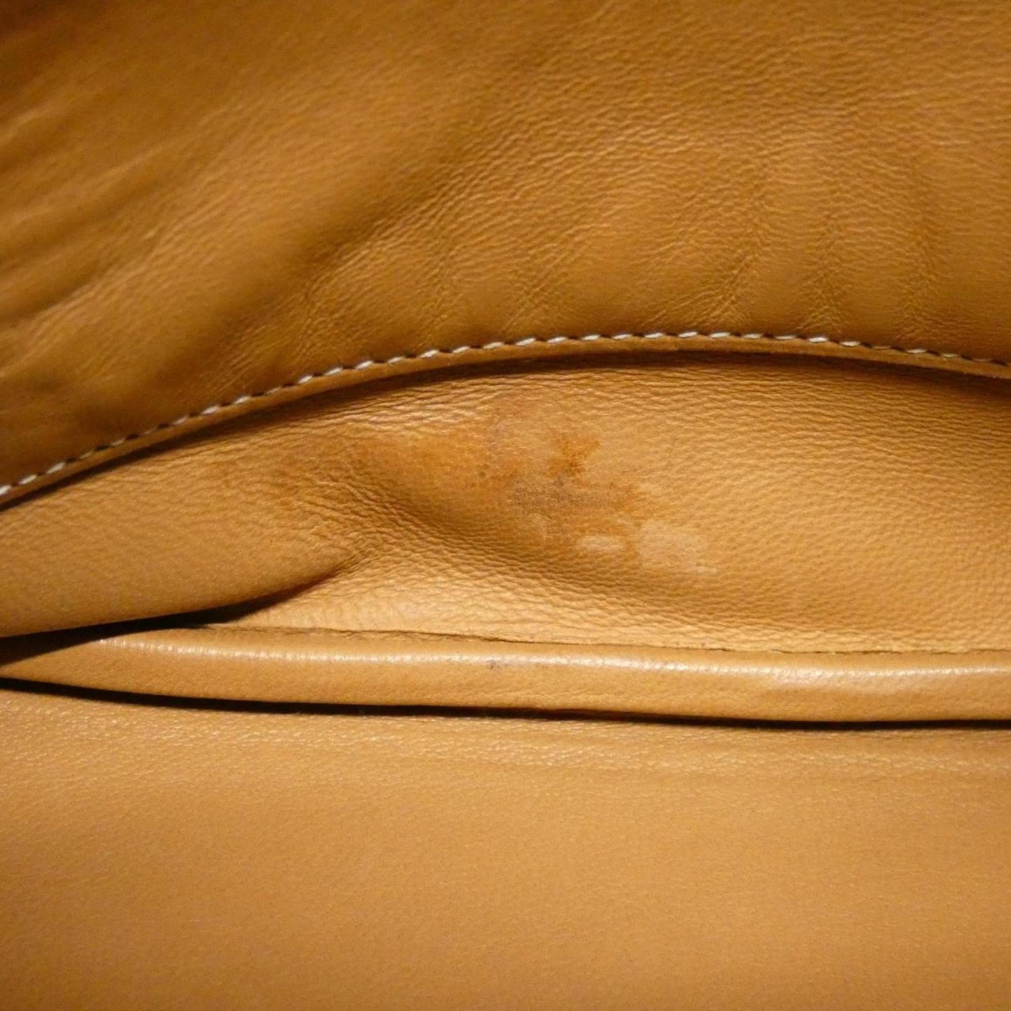 Hermes Silver Toile Chevron Shoulder Bag (Pre-Owned)