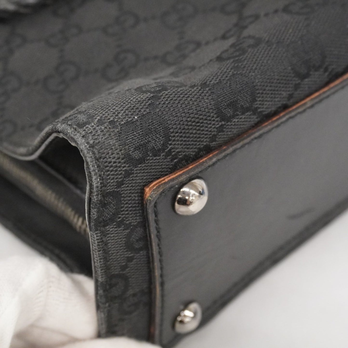 Gucci Black Canvas Tote Bag (Pre-Owned)