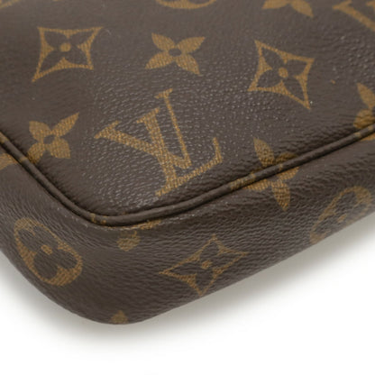 Louis Vuitton Brown Pvc Handbag Pochette Pouch (Pre-Owned)
