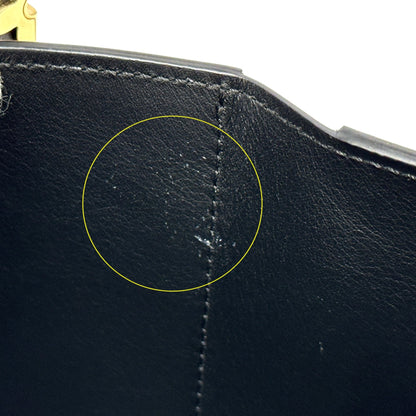 Louis Vuitton Black Noir Leather Long Wallet (Bi-Fold) (Pre-Owned)