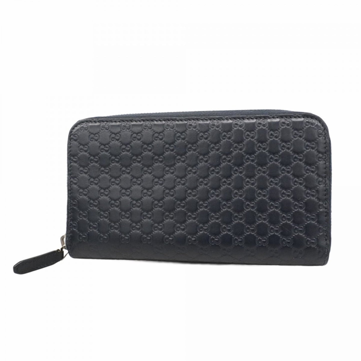 Gucci Navy Leather Long Wallet (Bi-Fold) (Pre-Owned)