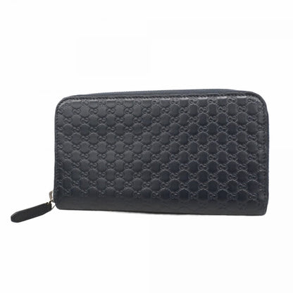 Gucci Navy Leather Long Wallet (Bi-Fold) (Pre-Owned)
