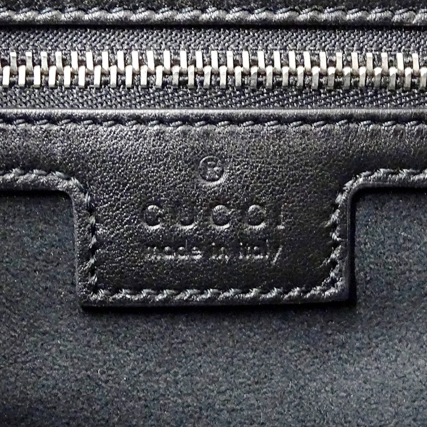 Gucci Black Leather Shoulder Bag Tote Bag (Pre-Owned)