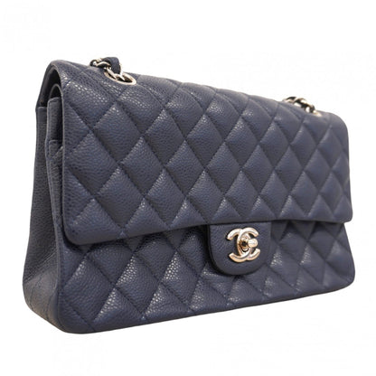 Chanel Navy Grained Calfskin Shoulder Bag (Pre-Owned)