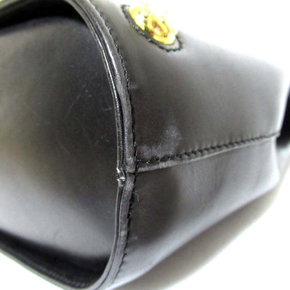 Salvatore Ferragamo Black Leather Handbag Shoulder Bag (Pre-Owned)