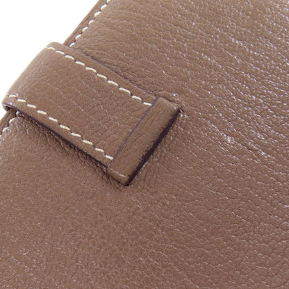 Hermes Etoupe Gray Chevre Leather Coin Purse/Coin Case (Pre-Owned)