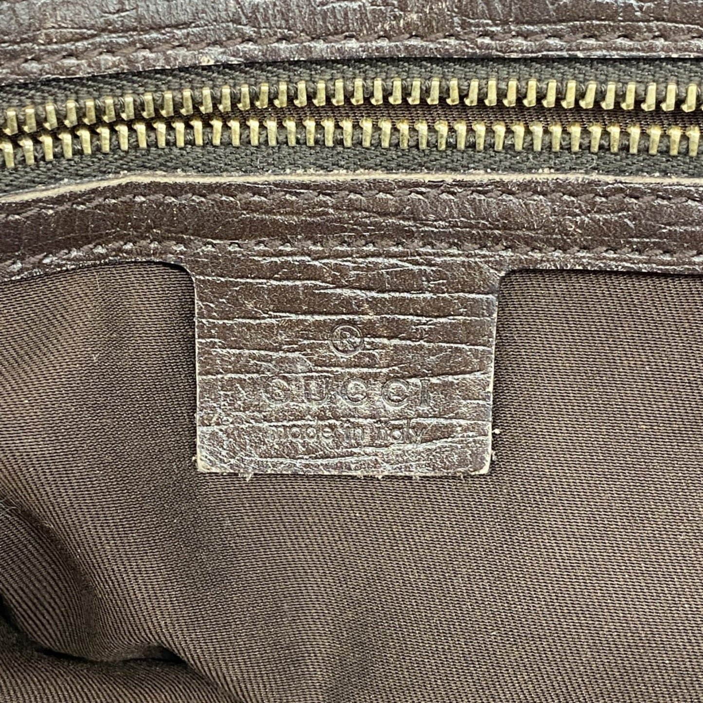 Gucci Brown Canvas Handbag (Pre-Owned)