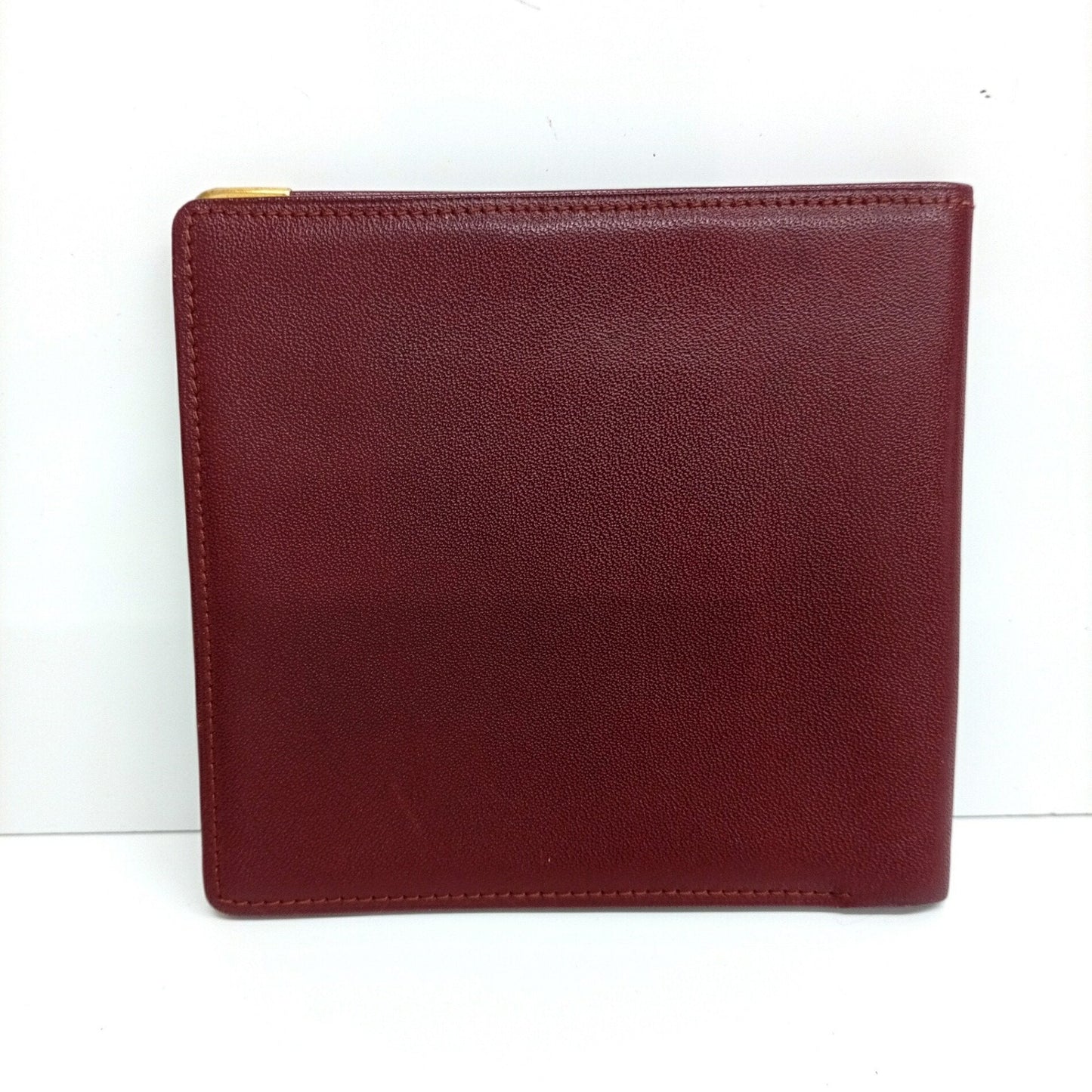 Cartier Bordeaux Leather Long Bill Wallet (Bi-Fold) (Pre-Owned)