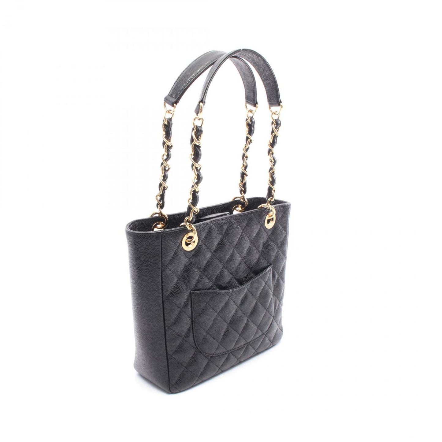 Chanel Black Grained Calfskin Tote Bag (Pre-Owned)