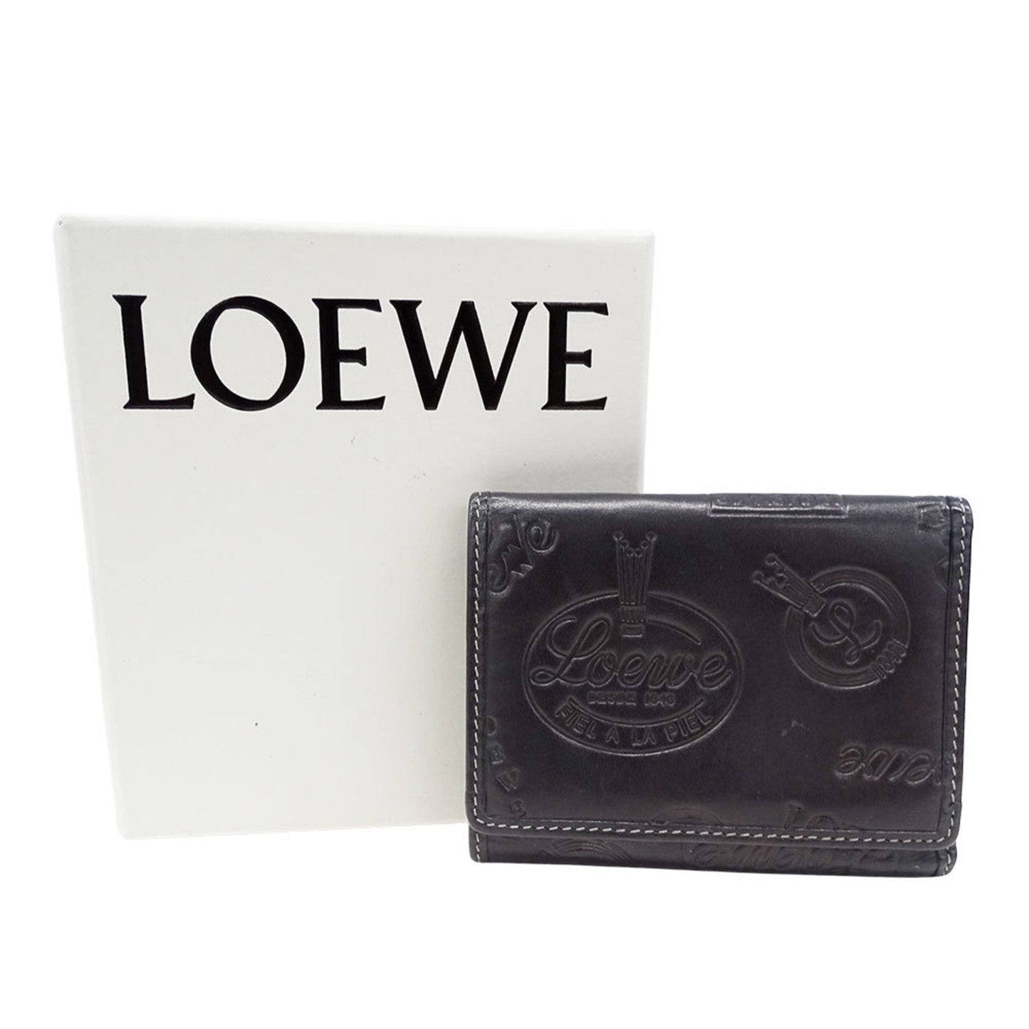Loewe Black Leather Wallet (Tri-Fold) (Pre-Owned)