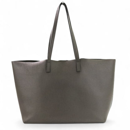 Yves Saint Laurent Gray Leather Pouch Tote Bag (Pre-Owned)