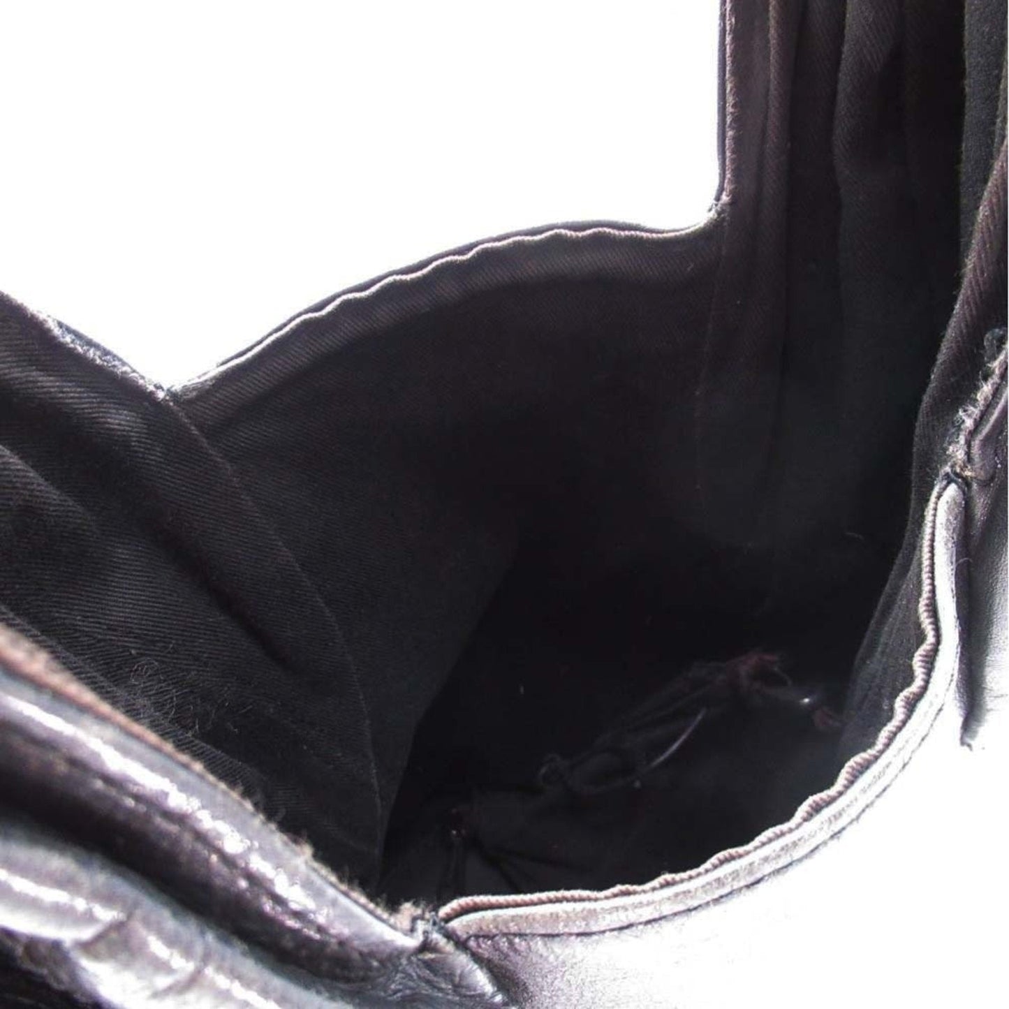 Unspecified Black Leather Pouch Tote Bag (Pre-Owned)