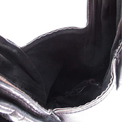 Unspecified Black Leather Pouch Tote Bag (Pre-Owned)