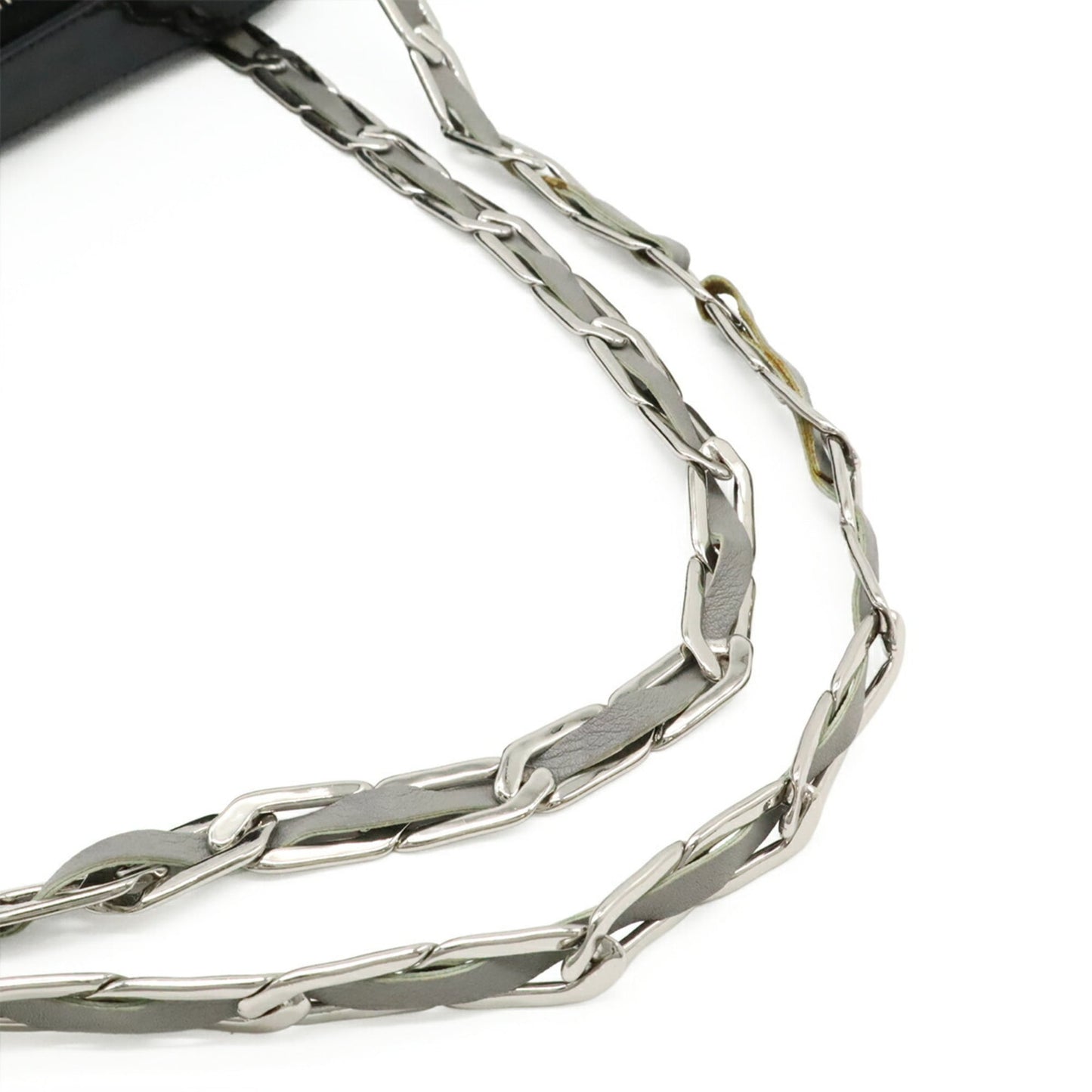 Chanel Black Leather Shoulder Bag Tote Bag (Pre-Owned)