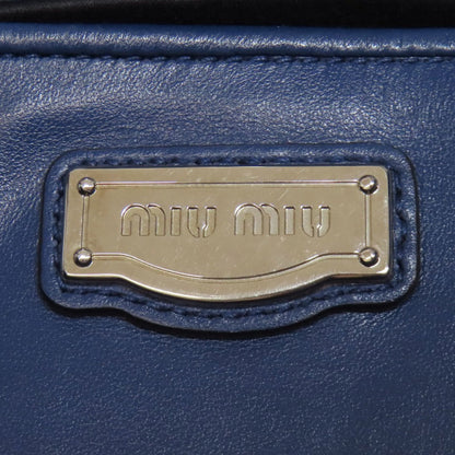 Miu Miu Navy Leather Tote Bag (Pre-Owned)