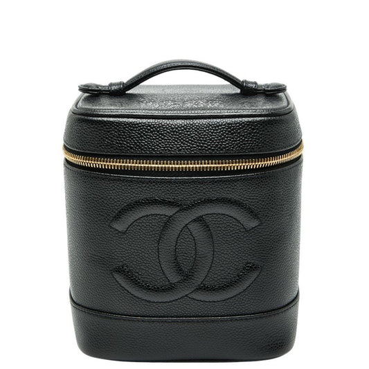 Chanel Black Grained Calfskin Vanity Bag (Pre-Owned)