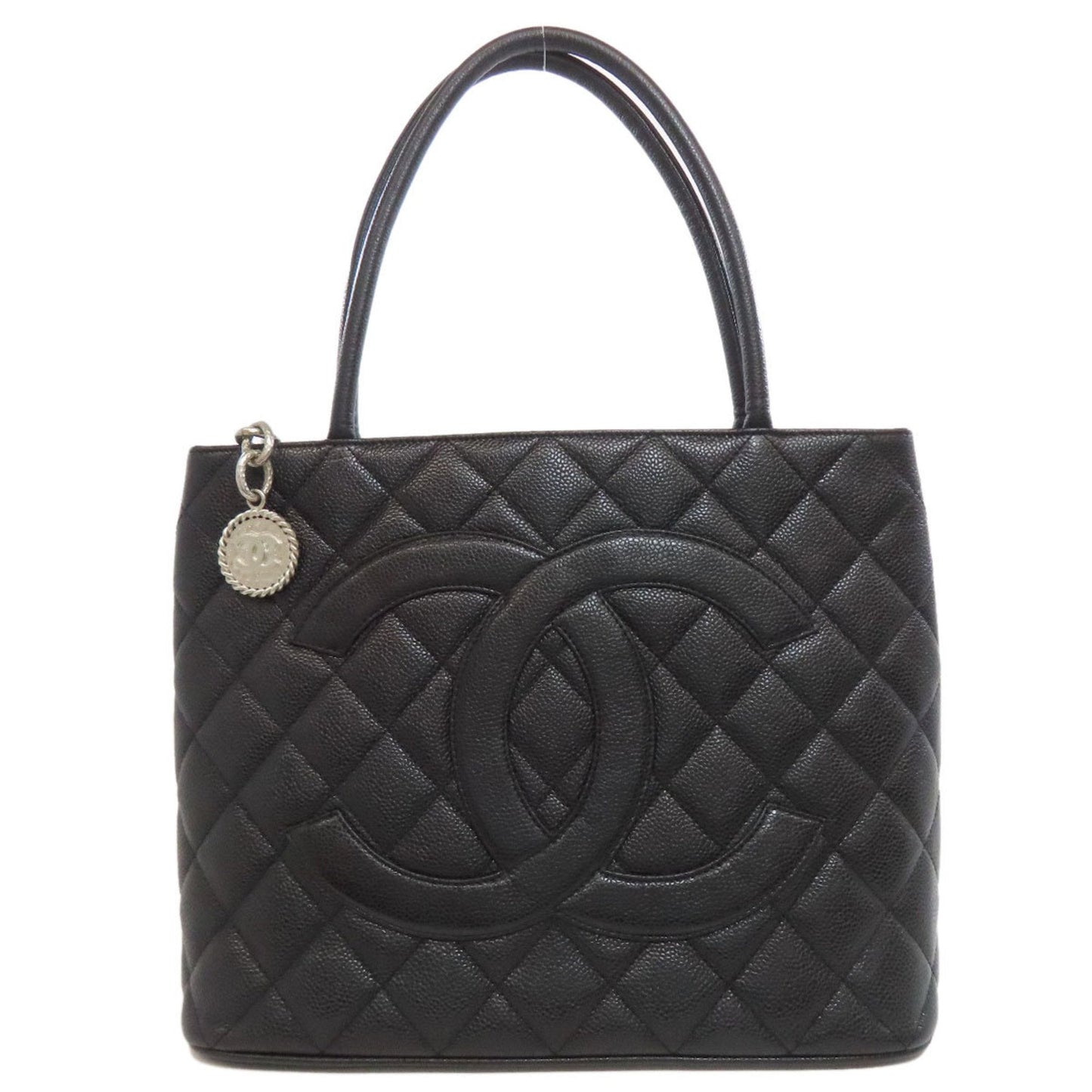 Chanel Black Leather Tote Bag (Pre-Owned)